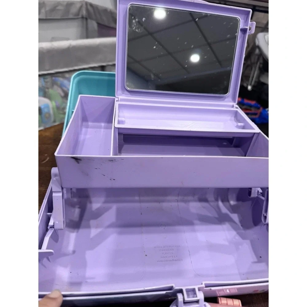 Caboodles 3 Cases Lavender Purple & Mint Green Makeup Organizer Vintage Set Of 3 - Picture 5 of 15